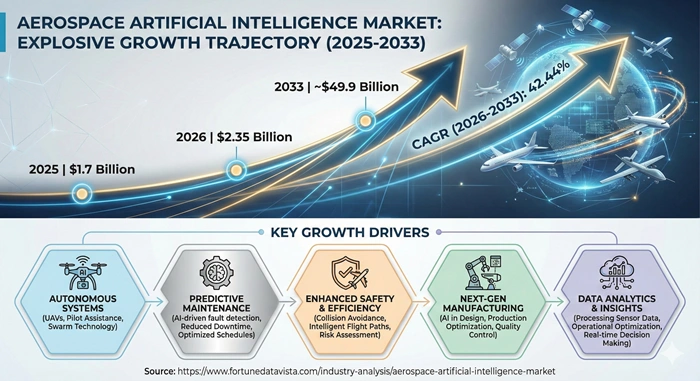 Aerospace Artificial Intelligence Market Size to Hit USD 49.9 Billion by 2033