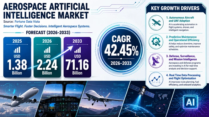 Aerospace Artificial Intelligence Market Size to Hit USD 71.16 Billion by 2033 Aerospace Artificial Intelligence Market Size to Hit USD 71.16 Billion by 2033