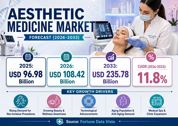 Aesthetic Medicine Market Size to Hit USD 235.78 Billion by 2033 Aesthetic Medicine Market Size to Hit USD 235.78 Billion by 2033