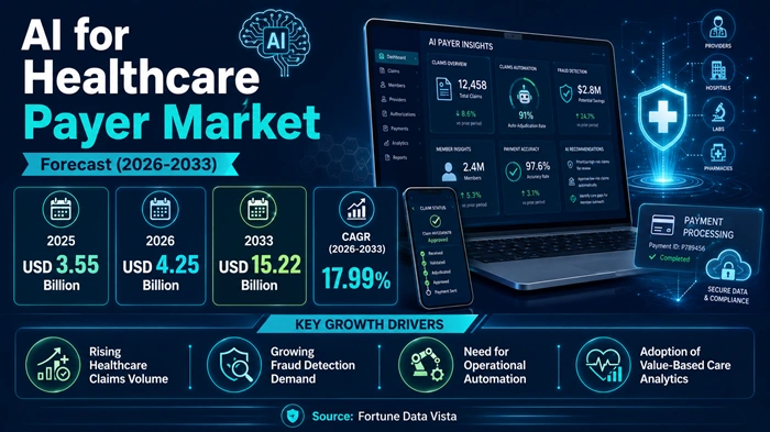 AI for Healthcare Payer Market Size to Hit USD 15.22 Billion by 2033 AI for Healthcare Payer Market Size to Hit USD 15.22 Billion by 2033