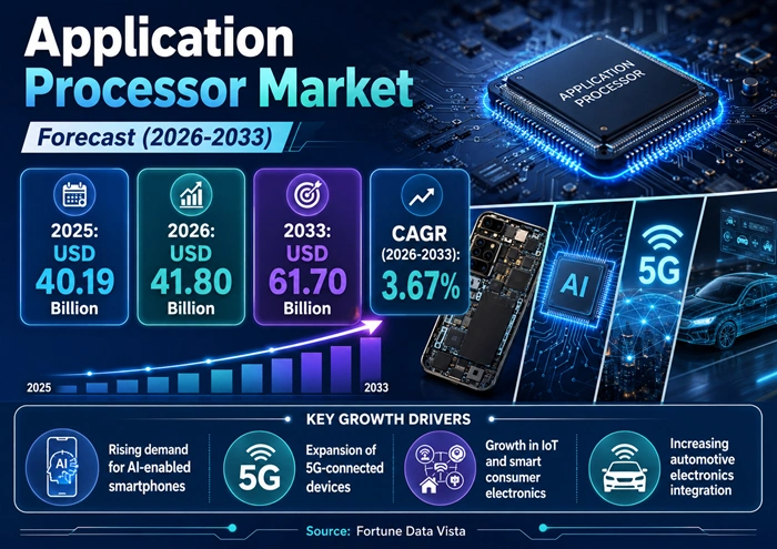 Application Processor Market Size to Hit USD 61.70 Billion by 2033 Application Processor Market Size to Hit USD 61.70 Billion by 2033