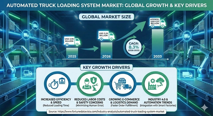 Automated Truck Loading System Market Size to Hit USD 6.51 Billion by 2033