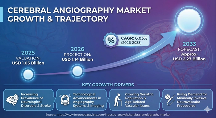 Cerebral Angiography Market Size to Hit USD 2.27 Billion by 2033