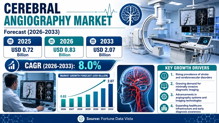 Cerebral Angiography Market Size to Hit USD 2.07 Billion by 2033 Cerebral Angiography Market Size to Hit USD 2.07 Billion by 2033