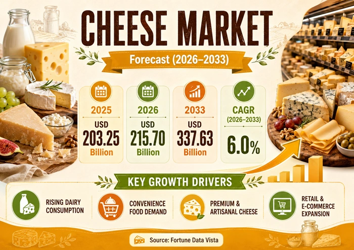 Cheese Market Size to Hit USD 337.63 Billion by 2033 Cheese Market Size to Hit USD 337.63 Billion by 2033