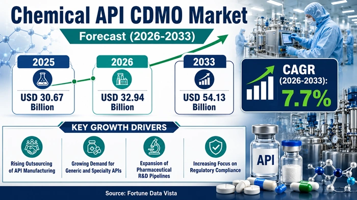 Chemical API CDMO Market Size to Hit USD 54.13 Billion by 2033 Chemical API CDMO Market Size to Hit USD 54.13 Billion by 2033