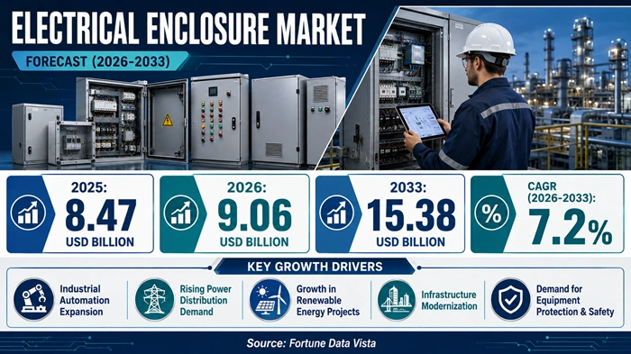 Electrical Enclosure Market Size to Hit USD 15.38 Billion by 2033