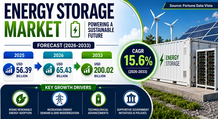 Energy Storage Market Size to Hit USD 200.02 Billion by 2033 Energy Storage Market Size to Hit USD 200.02 Billion by 2033