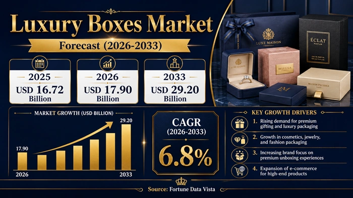 Luxury Boxes Market Size to Hit USD 29.20 Billion by 2033