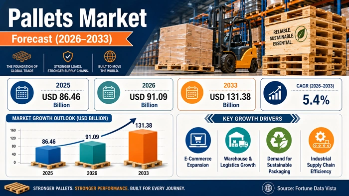 Pallets Market Size to Hit USD 131.38 Billion by 2033 Pallets Market Size to Hit USD 131.38 Billion by 2033