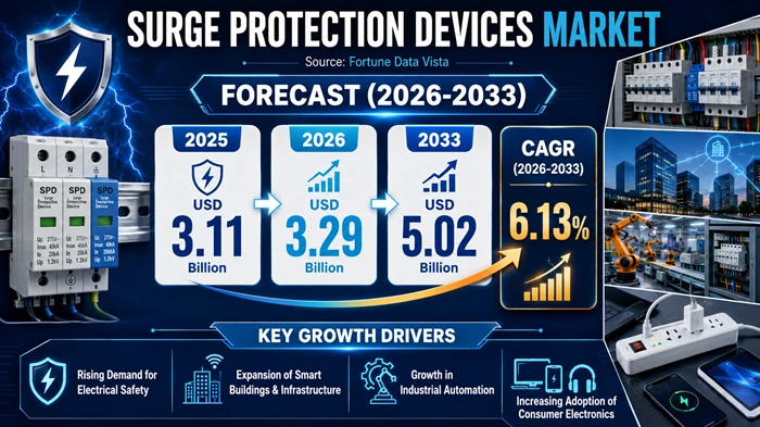 Surge Protection Devices Market Size to Hit USD 5.02 Billion by 2033