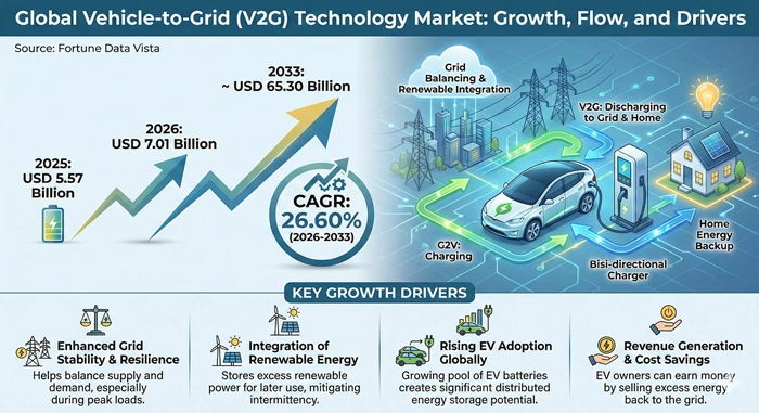 Vehicle-to-Grid Technology Market Size to Hit USD 65.30 Billion by 2033
